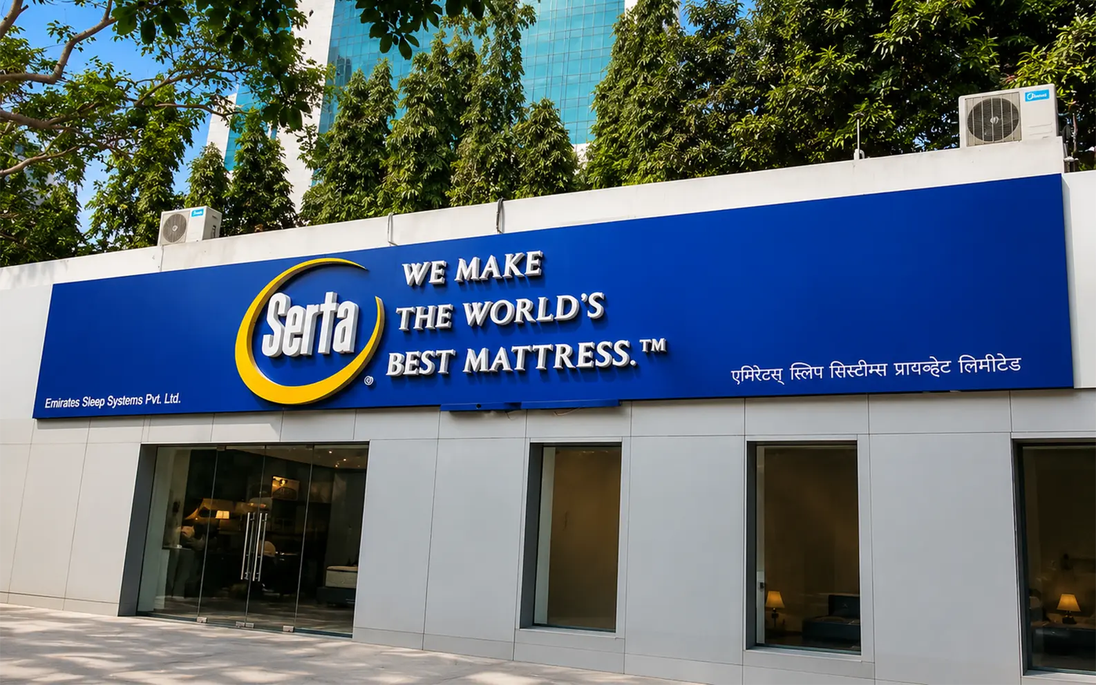 Acrylic 3D Channel Letters — Serta, Mumbai