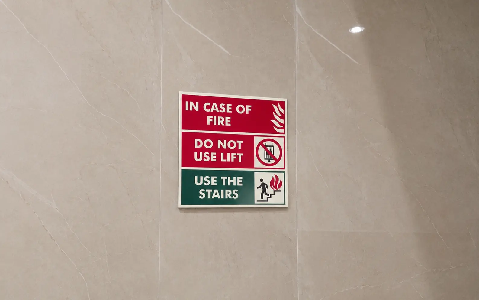 Safety & Utility Signage — In Case Of Fire — Use The Stairs, Mumbai
