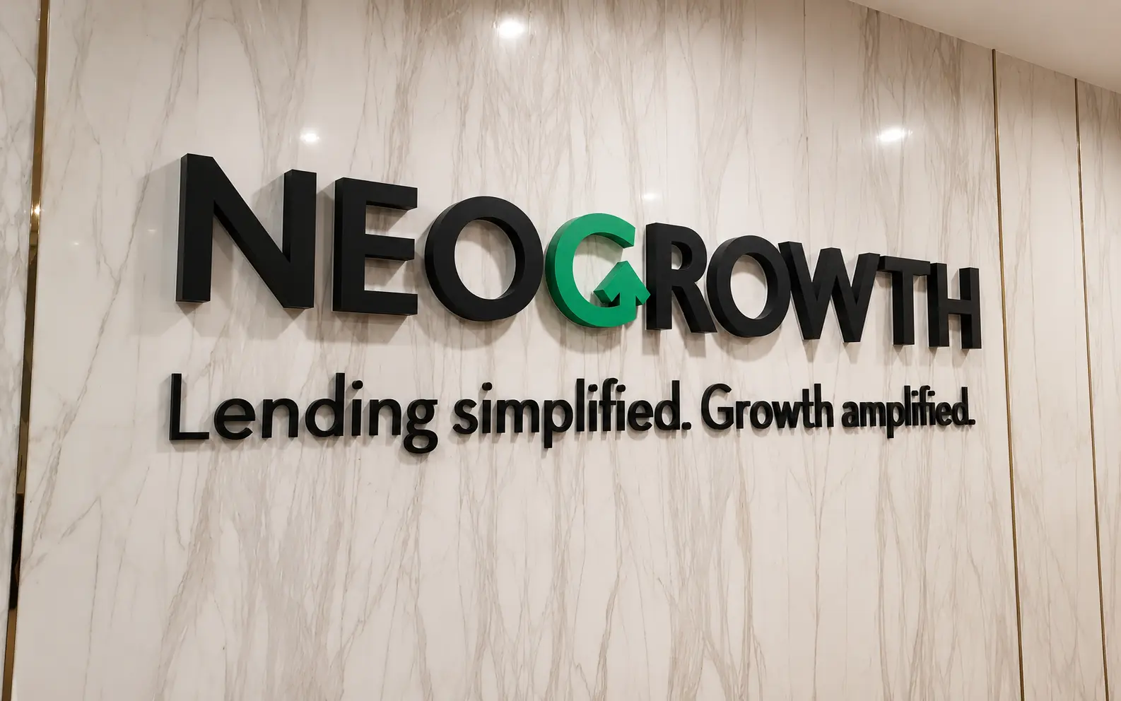 Office signage — NeoGrowth reception identity