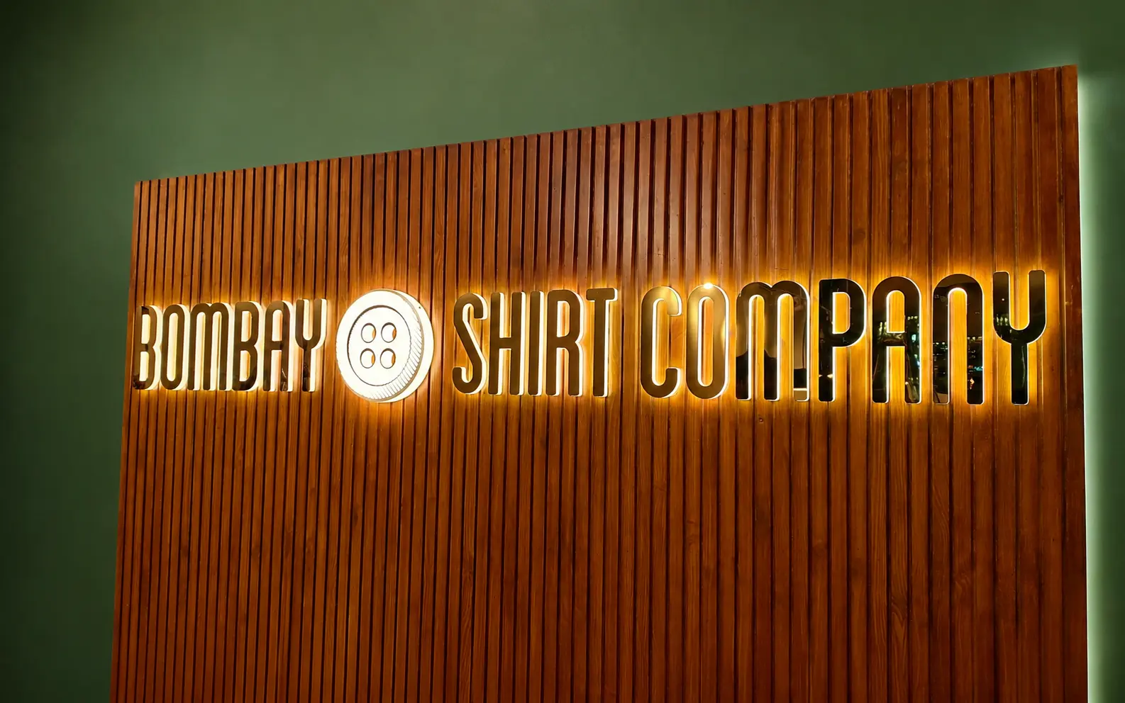 Backlit LED Sign — Bombay Shirt Company, Mumbai