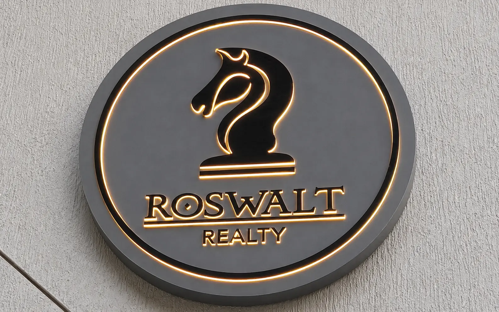 Backlit LED Sign — Roswalt Realty, Mumbai