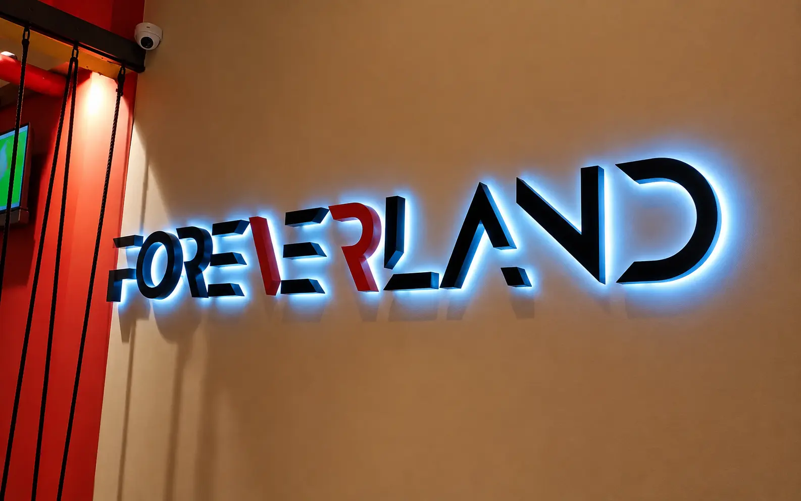 Backlit LED Sign — Foreverland, Mumbai