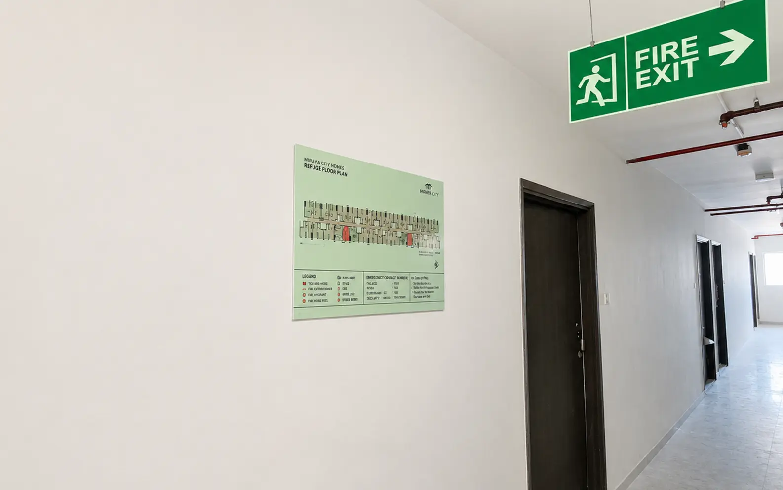 Safety & Utility Signage — Miraya City Homes — Refuge Floor Plan, Mumbai