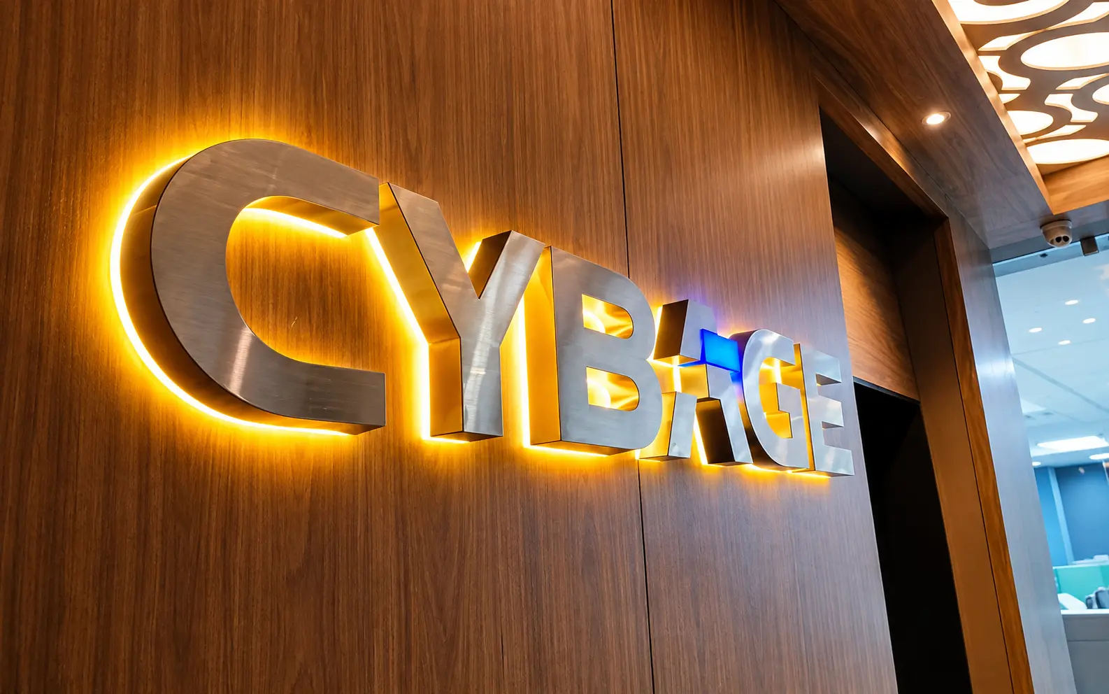 Backlit LED signage — Cybage