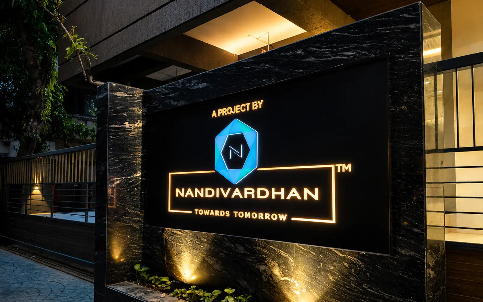 Backlit LED Sign — Nandivardhan, Mumbai