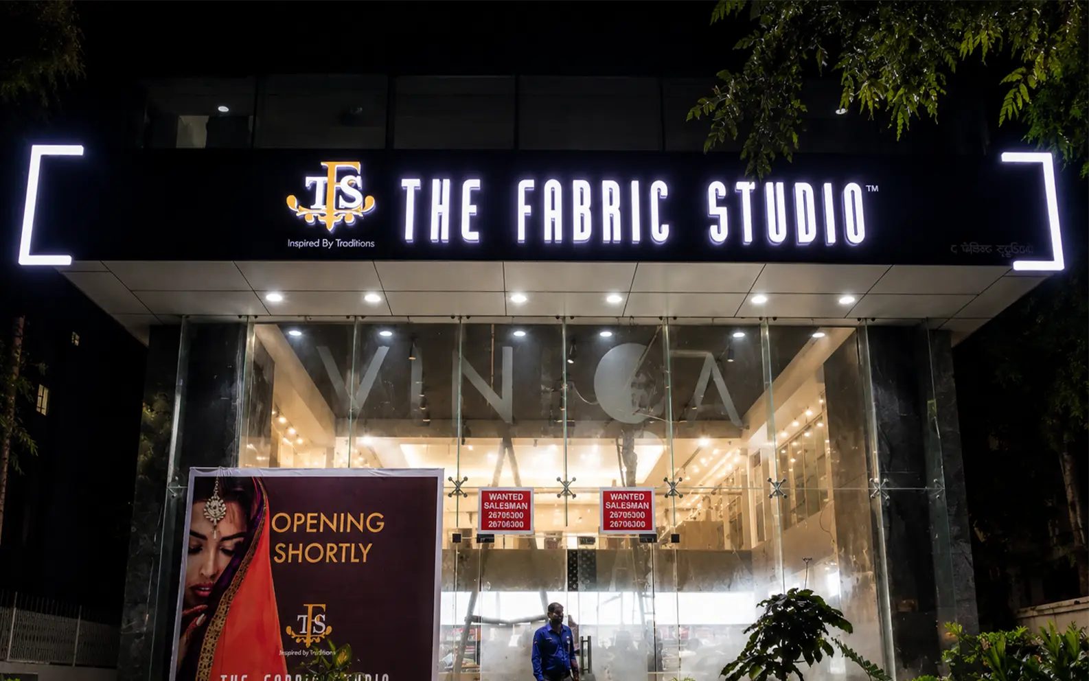 Frontlit LED Sign — The Fabric Studio, Mumbai