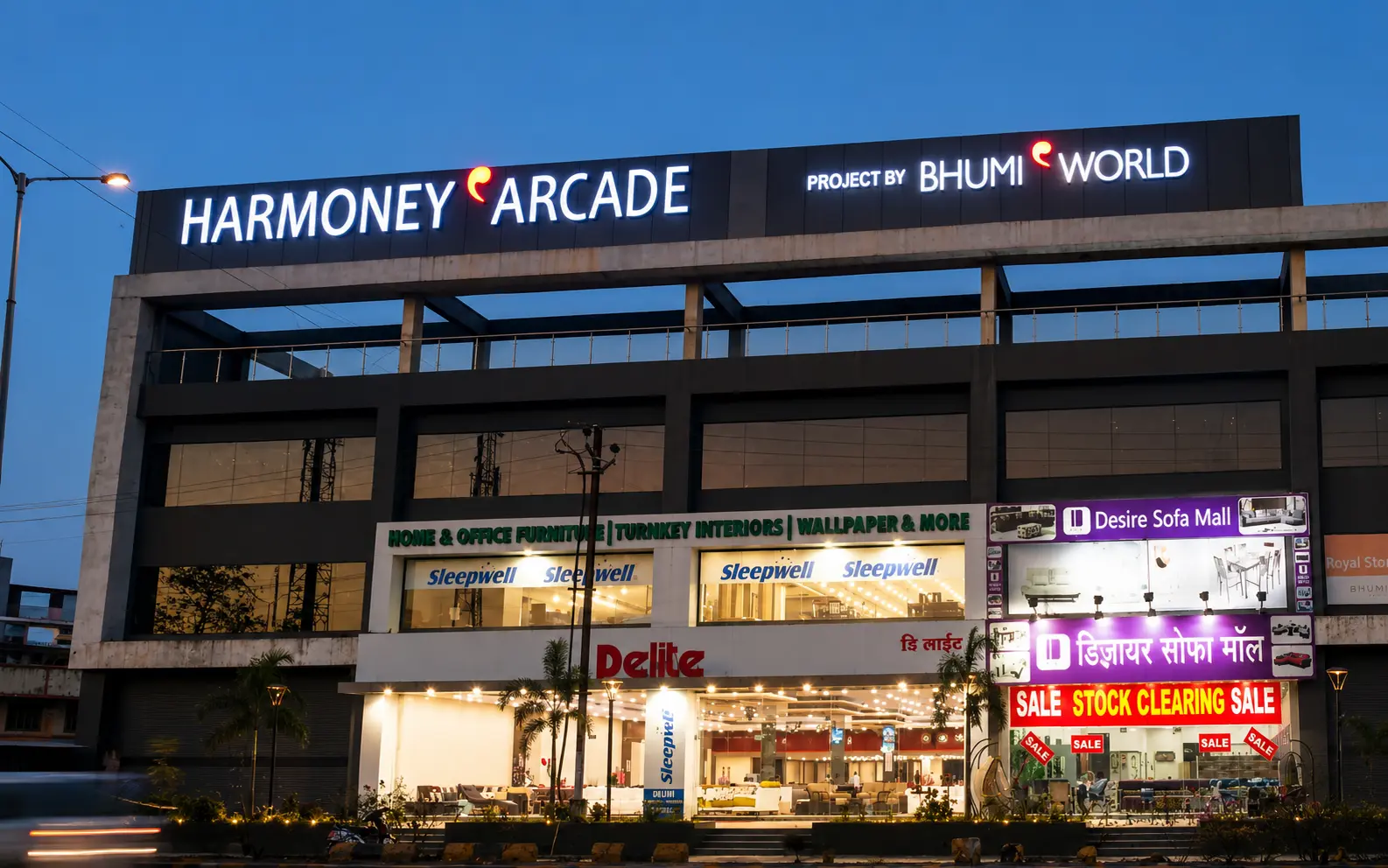 Frontlit LED Sign — Harmoney Arcade, Mumbai
