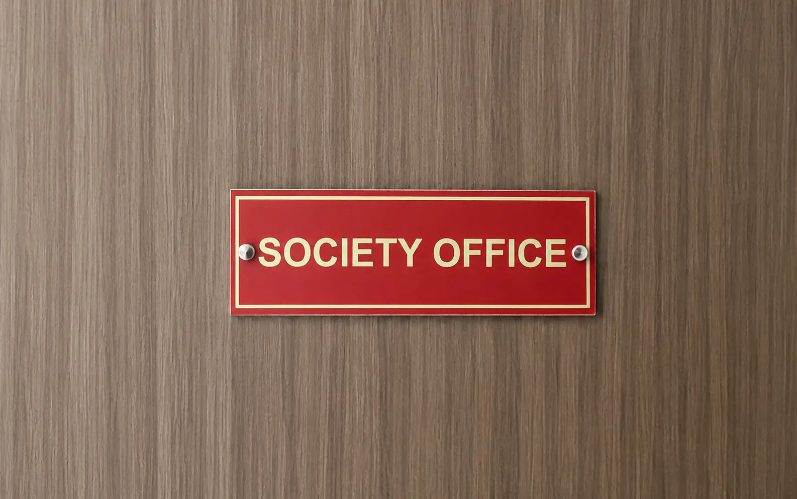 Safety & Utility Signage — Society Office Door Plate, Mumbai