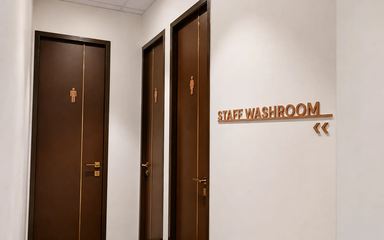 Safety & Utility Signage — Staff Washroom Directional, Mumbai