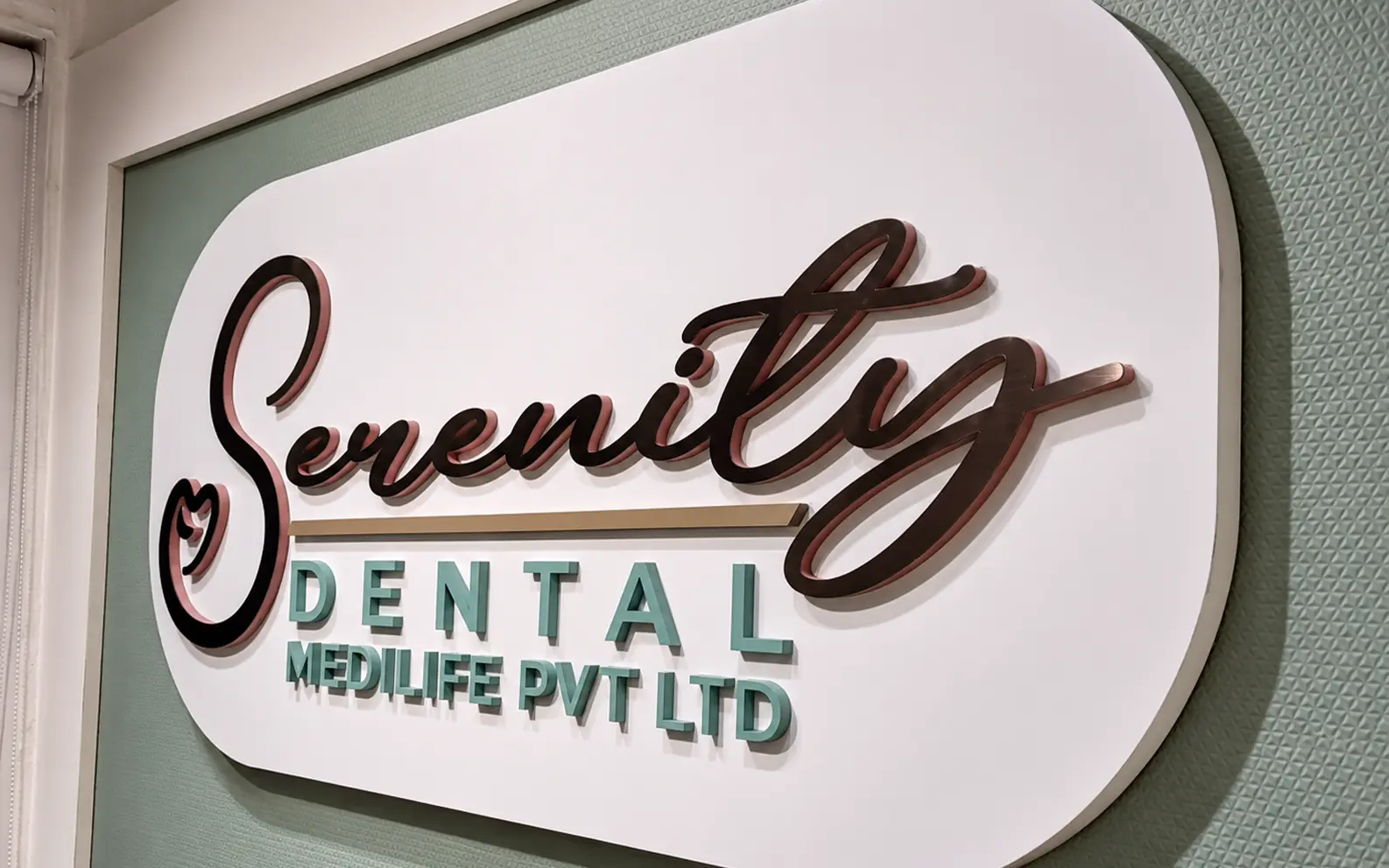 Office Signs — Serenity Dental, Mumbai