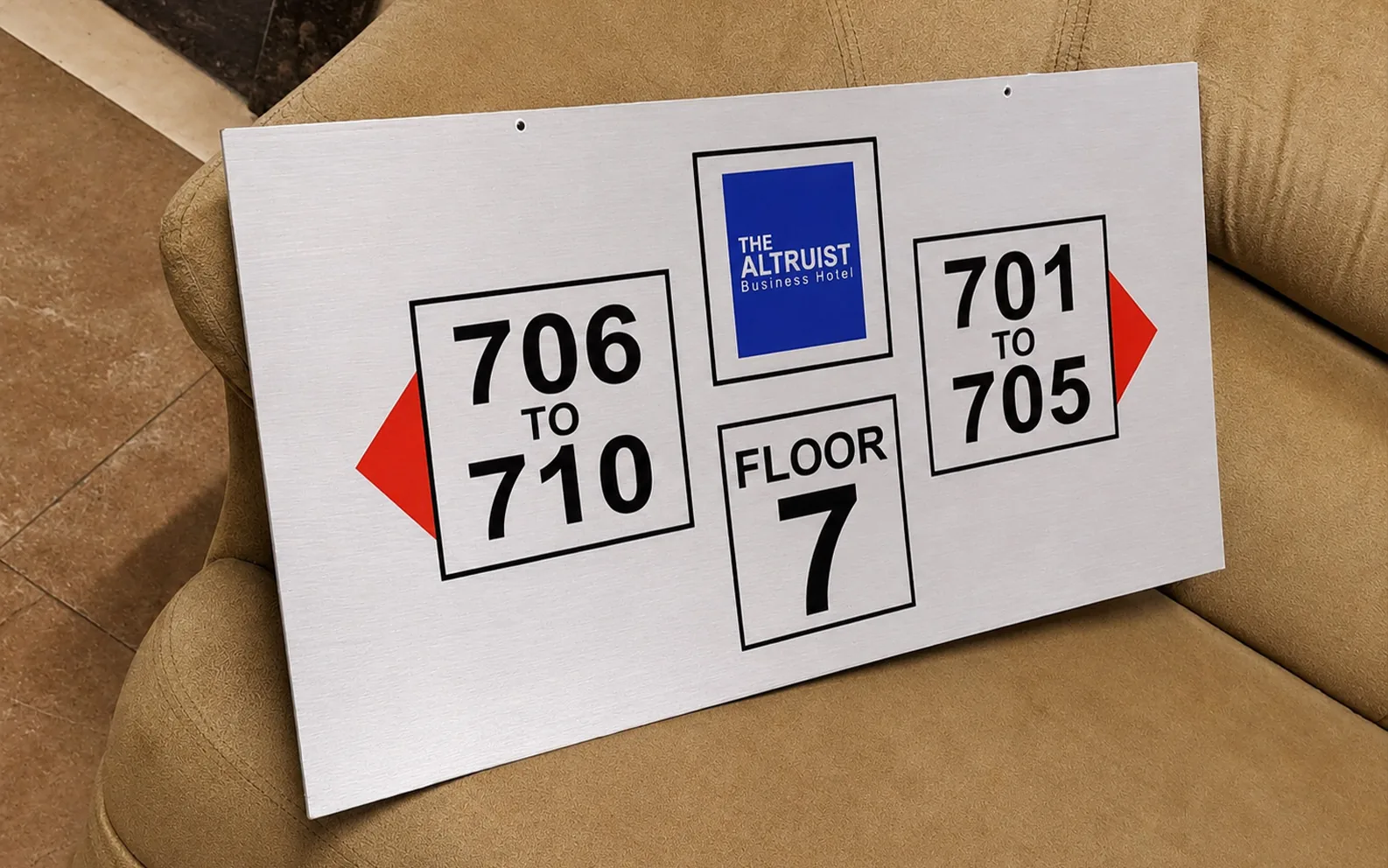 Safety & Utility Signage — The Altruist Business Hotel — Floor 7, Mumbai