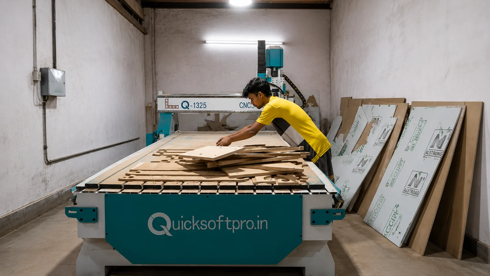 CNC routing at the Sigma Enterprises workshop
