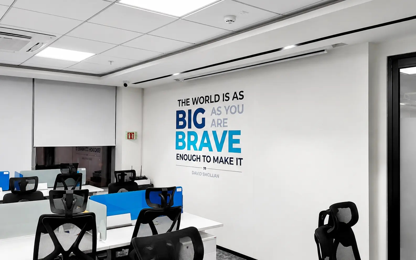 Wall Graphics — The World Is As Big As You Are Brave, Mumbai